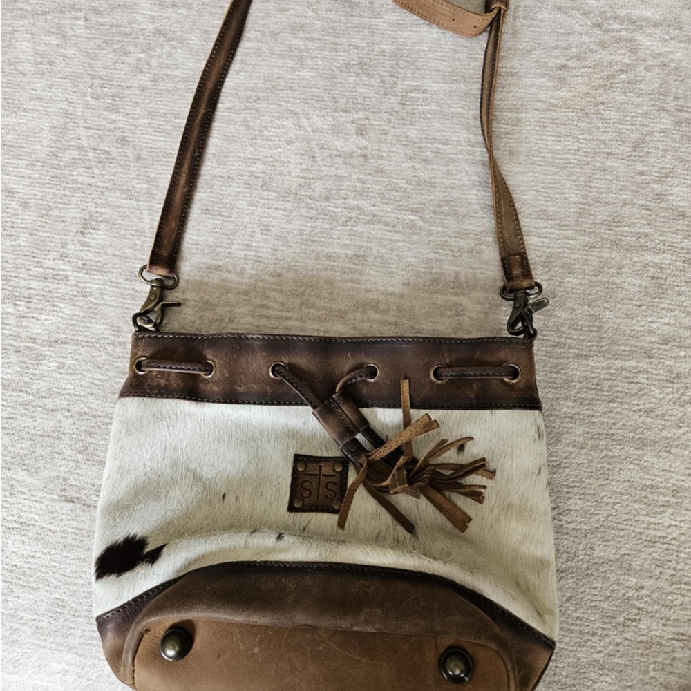 Brown and White Women's Bag